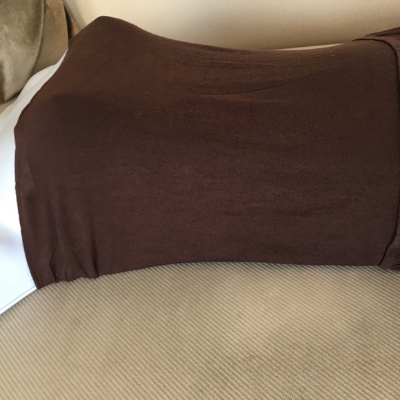 Elan chocolate brown tube top jumpsuit - Picture 3 of 6